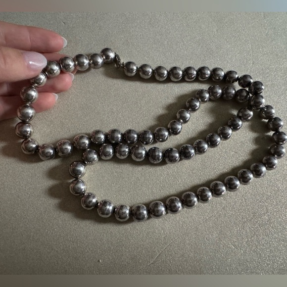 HUGE TEXCO Mexico 925 Sterling silver ball necklace approximately 33” - Picture 1 of 13